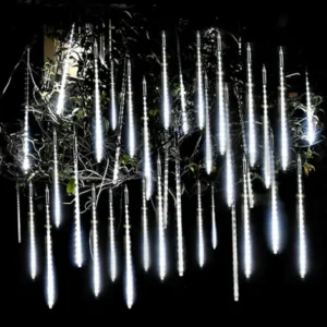 8-rurowy deszcz meteorytów Deszcz Led String Lights Street Garlands Ozdoby choinkowe na zewnątrz Nowy Rok Wróżkowe oświetlenie ogrodowe 1